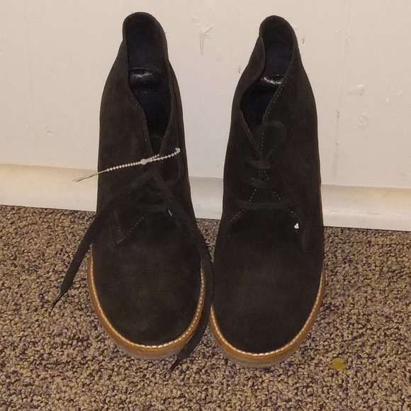 J. Crew black Suede ankle booties with rubber soles - Picture 3 of 6